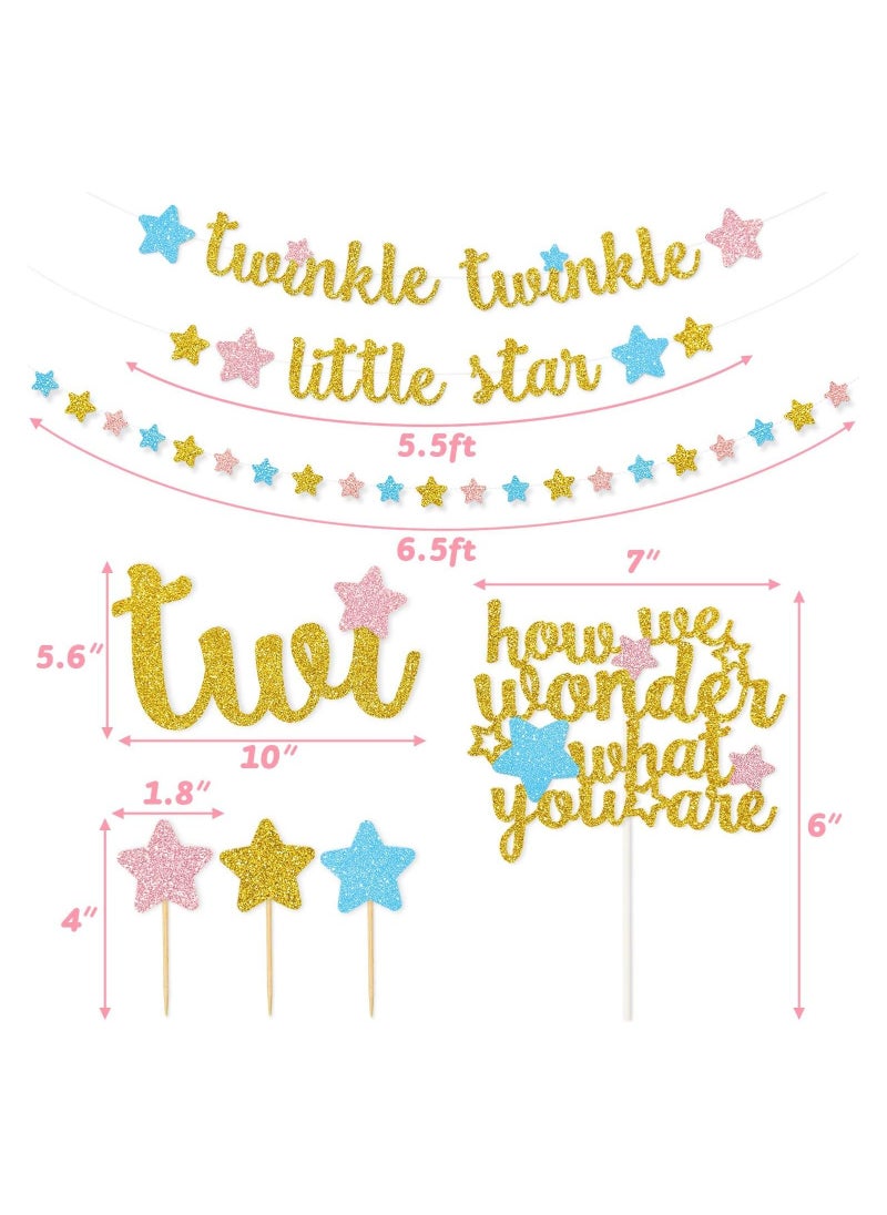 LA FIESTA Twinkle Twinkle Little Star Baby shower Gender Reveal Decorations  - Image 3