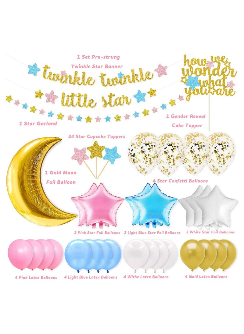 LA FIESTA Twinkle Twinkle Little Star Baby shower Gender Reveal Decorations  - Image 2