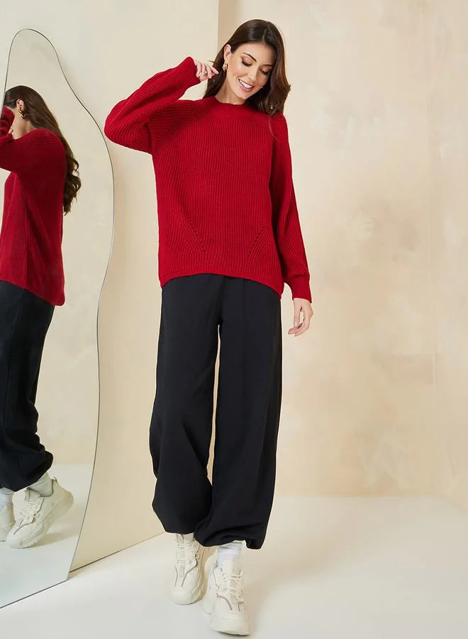 Styli Regular Length High Neck Regular Fit Sweater