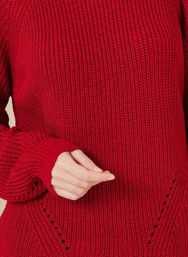Styli Regular Length High Neck Regular Fit Sweater