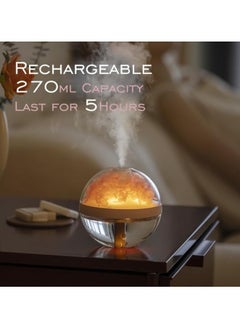 NAFEH Flower Humidifier Stabilized Portable 270ml Capacity Rechargeable Flower Humidifier with Night Light and Waterless Auto Shut-Off for Office Bedroom Living Room  - Image 3