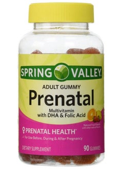 Prenatal Gummy Multivitamin With Dha & Folic Acid Fruit Flavor 90 Gummies