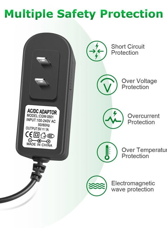 Arkare Meridian Trimmer Charger Replacement for Meridian Grooming Electric Shaver Trimmer 5V Charging Cable for Power Cord Adapter 5V 1A Wall Charger AC/DC Power Adapter with Shaver Brush 6.6FT - Image 5