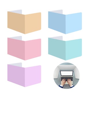 Pack of 5 Portable Desk Dividers U-Shaped 40 x 30 x 30 cm Macaron Color Paper Environmentally Friendly Student Desk Dividers Foldable Desk Divider for School Office Library Multicoloured - pzsku/Z4CA0242C787882599782Z/45/_/1701085237/68e34a72-57f7-4eb2-a111-35f66d640fbc