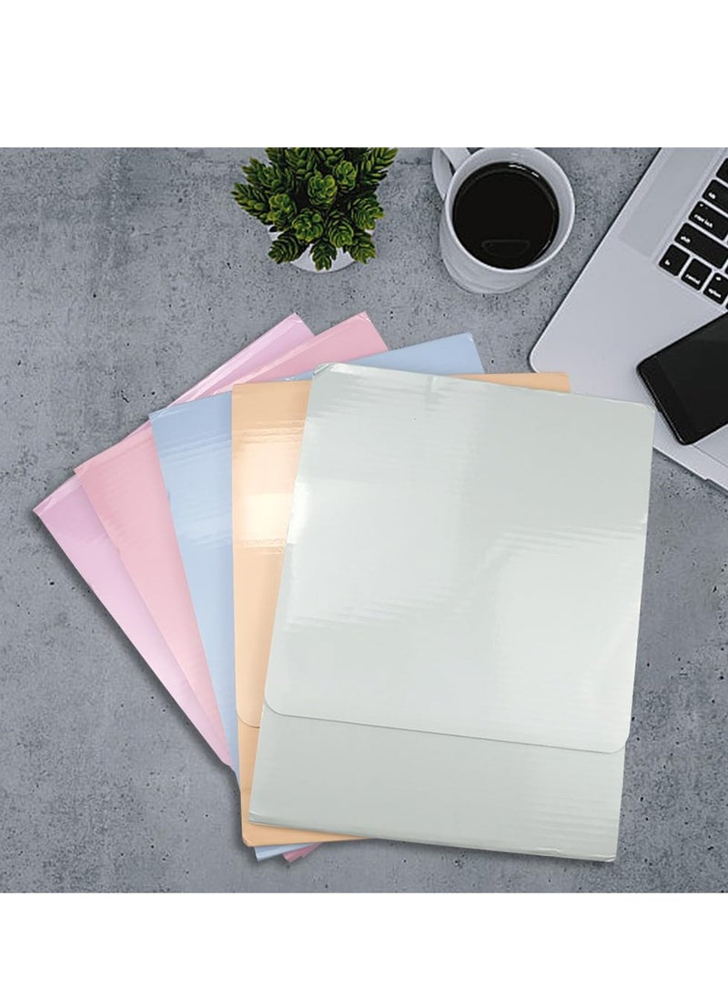 Pack of 5 Portable Desk Dividers U-Shaped 40 x 30 x 30 cm Macaron Color Paper Environmentally Friendly Student Desk Dividers Foldable Desk Divider for School Office Library Multicoloured