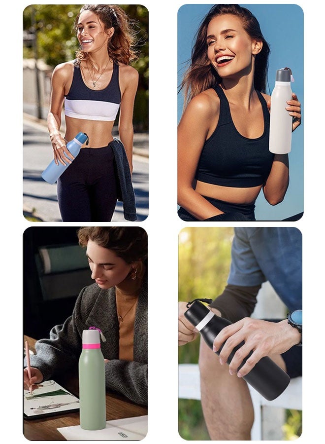 ROEIEIS Insulated Stainless Steel Drinking Bottle with Straw 18oz - BPA Free, Ideal for Sports, Fitness, Travel, Yoga and Outdoors - Image 5