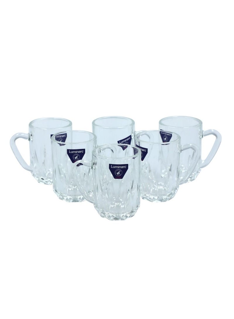 Luminarc 6-Piece Artic Glass Mug Clear 90ml - Image 1