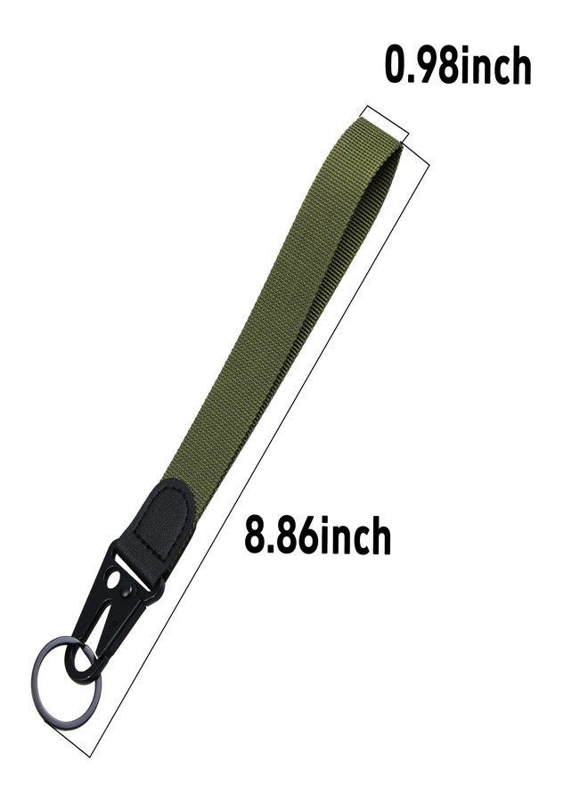 Septe 2PCS keychain lanyard,wrist lanyard for keys(Black+green) - Image 2