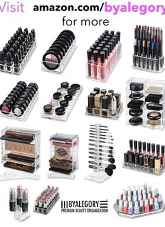 BY ALEGORY Clear Acrylic Lipstick Caps - Replaces Original Individual MAC Lipstick Caps - See Your Favorite Lipstick Color Easily (24 Pack)  - Image 2