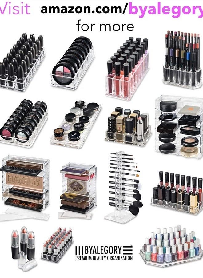 BY ALEGORY Clear Acrylic Lipstick Caps - Replaces Original Individual MAC Lipstick Caps - See Your Favorite Lipstick Color Easily (24 Pack)  - Image 2