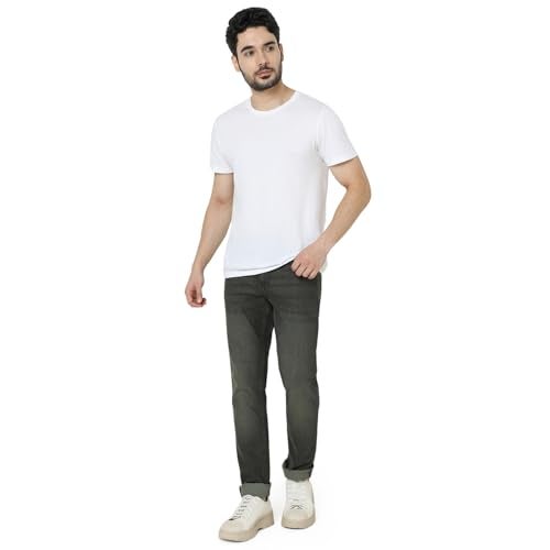 Spykar Men's Skinny Fit Low-Rise Casual Jeans Dark Olive - Image 3