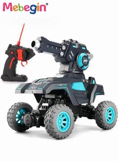 MEBEGIN Remote Control Tank Toy, Radio Control Drift Race Car Set with Water Bullets, RC Stunt Car with Shock Absorber and Wear-resistant Tires, Suitable for Various Roads, 2 AA Batteries Required(Not Included), Ideal Gift for Kids  - Image 1