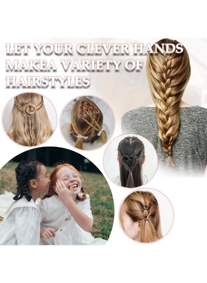 Mini high-elasticity elastic hair ties set with styling comb - an economical pack for versatile and creative hairstyles - Image 2