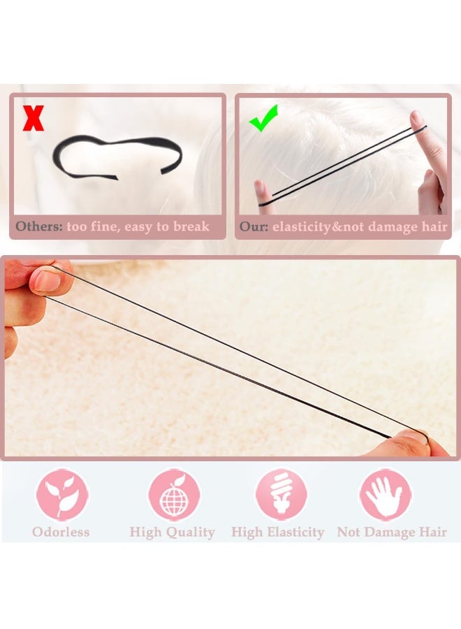 Mini high-elasticity elastic hair ties set with styling comb - an economical pack for versatile and creative hairstyles - Image 3