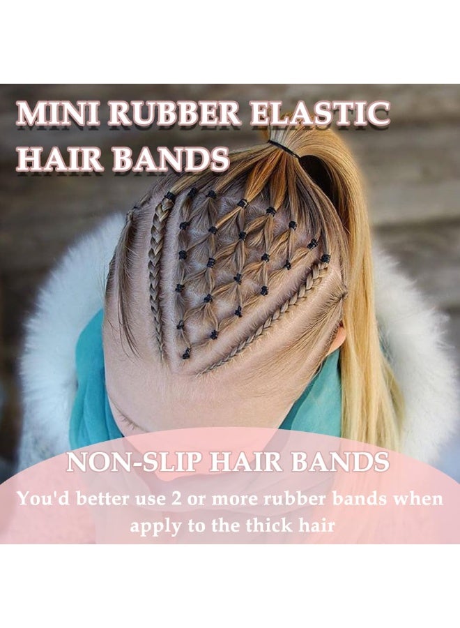 Mini high-elasticity elastic hair ties set with styling comb - an economical pack for versatile and creative hairstyles - Image 5