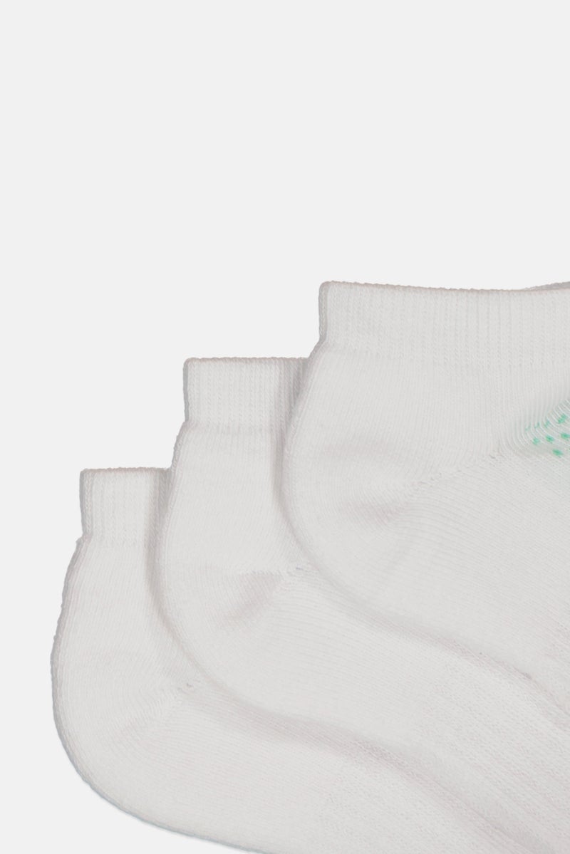 RBX Toddlers Girl 3 Pairs Graphic Print Ankle Socks, White  - Image 3