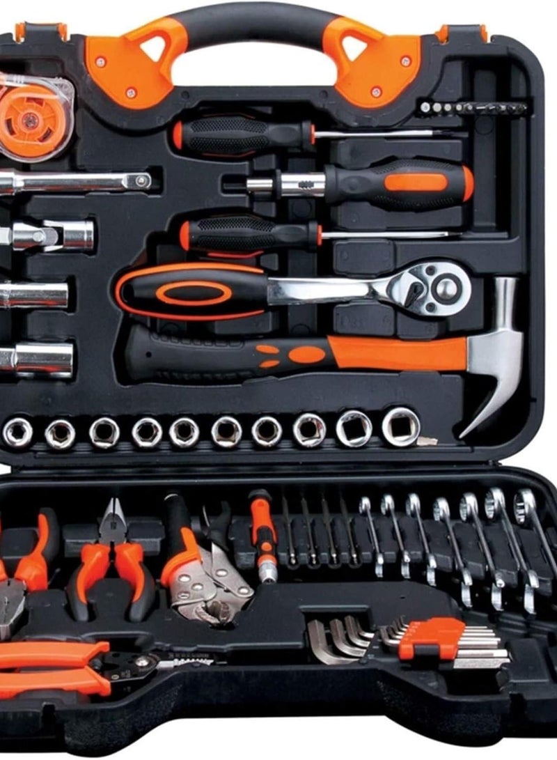 GGOOT Auto Repair Auto Maintenance Kit Hardware Combination Tool Socket Wrench Screwdriver Household Kit Toolbox Repair Toolbox Wrench Hammer Screwdriver Hardware tools - Image 1