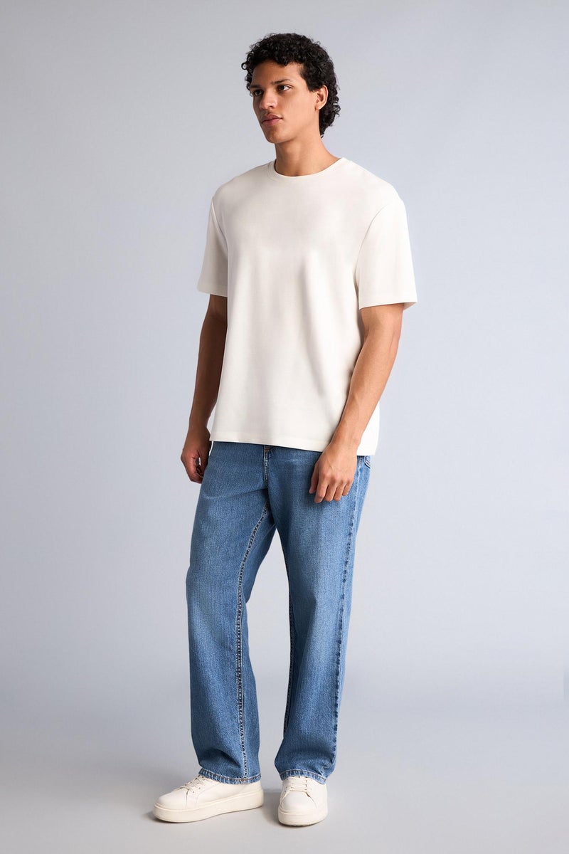DeFacto Blue Man Baggy Fit Trousers Casual - Image 2