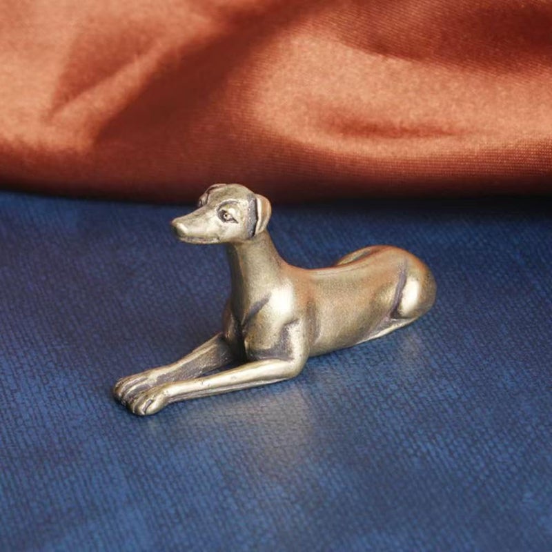 CHOVY Vintage Solid Brass Miniature Delicate Greyhound Desk Ornament for Pet Enthusiasts Exquisite Collectible and Home Dcor AccentGreyhound - Image 3
