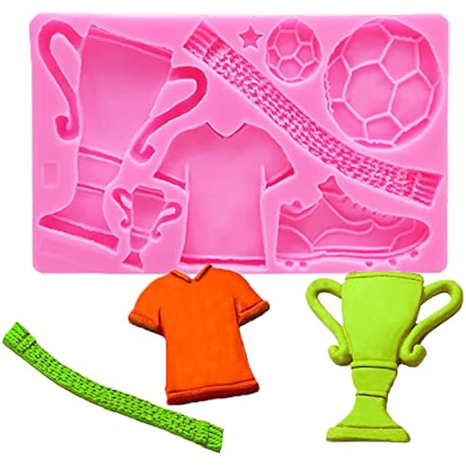 مصغرة كرة القدم كأس العالم موضوع كعكة سيليكون أقراص سكرية قوالب أحذية كرة القدم حلوى الشوكولاته تزيين العفن لعيد ميلاد حفل زفاف DIY كعكة - Image 1