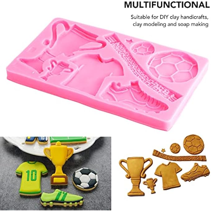 مصغرة كرة القدم كأس العالم موضوع كعكة سيليكون أقراص سكرية قوالب أحذية كرة القدم حلوى الشوكولاته تزيين العفن لعيد ميلاد حفل زفاف DIY كعكة - Image 5