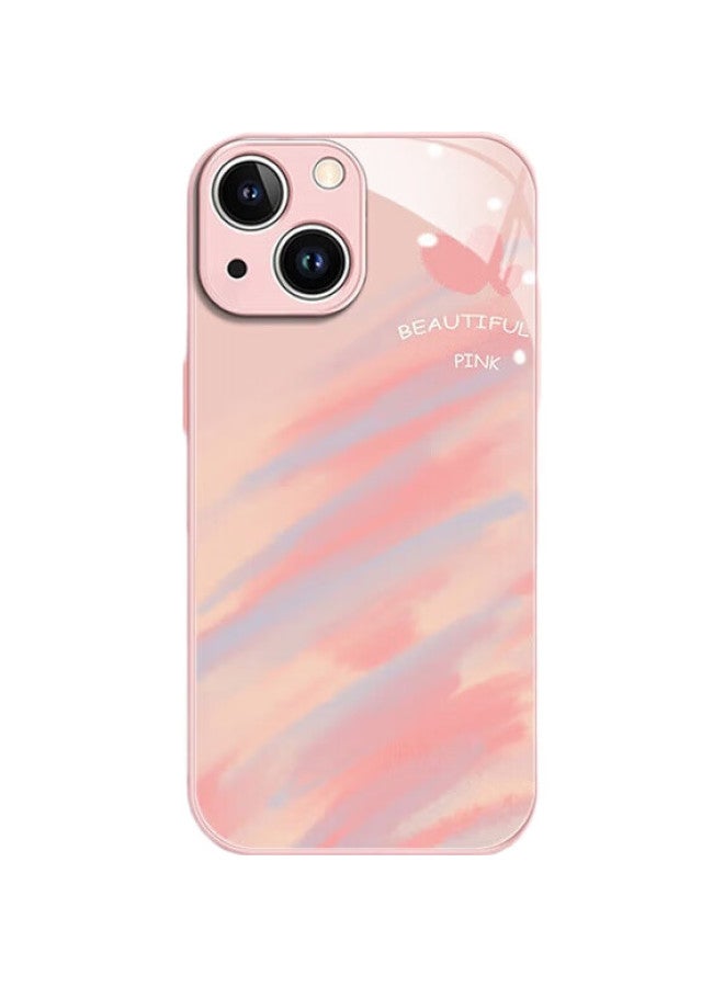 Jiang Ming Jiangming, Suitable For Apple 11 Phone Case, 11 Phone Protective Cover, Liquid Glass Soft Shell, Edge Protection, Camera Protection, Shockproof, Fresh And Trendy, Pink, Cute Style, Fashionable For Men And Women - Image 1