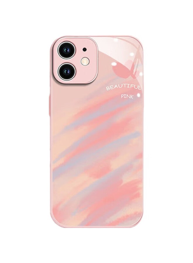 Jiang Ming Jiangming, Suitable For Apple 11 Phone Case, 11 Phone Protective Cover, Liquid Glass Soft Shell, Edge Protection, Camera Protection, Shockproof, Fresh And Trendy, Pink, Cute Style, Fashionable For Men And Women - Image 2