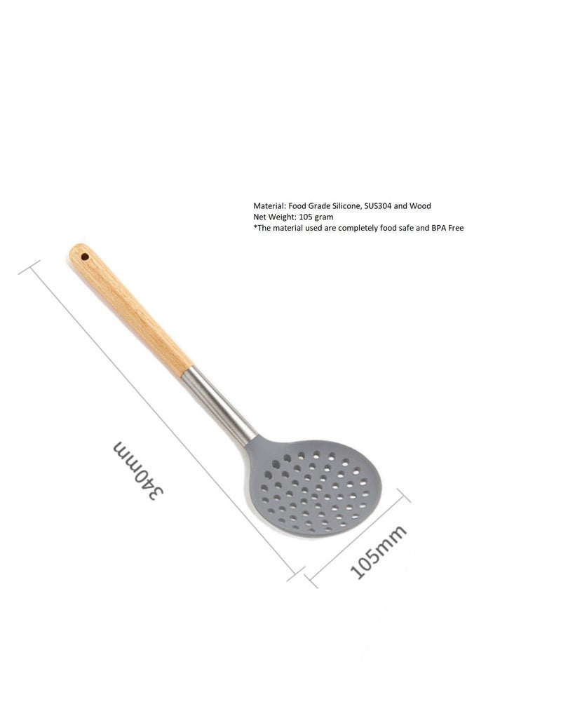 UPC Premium Silicone Cookware Spatula Palta/Turner, Kitchen Essential, Non-Stick, Food Safe, high Temperature Resistant for Daily use (Set of 3 (Kalchi, Turner & Spoon)) - Image 4