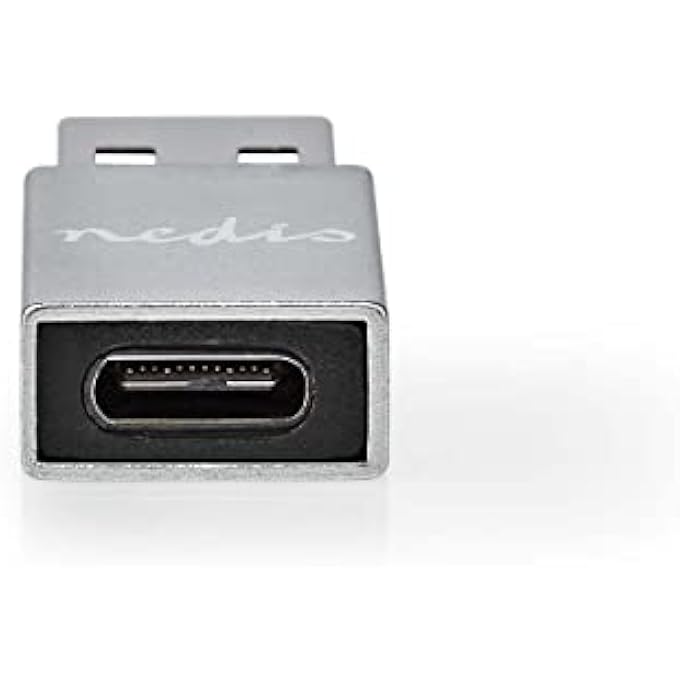 NEDIS CCGB60925GY USB ADAPTER | USB 3.2 GEN 1 | USB-A MALE | USB TYPE-C™ FEMALE | NICKEL PLATED | STRAIGHT | METAL | BLACK | BLISTER - Image 2