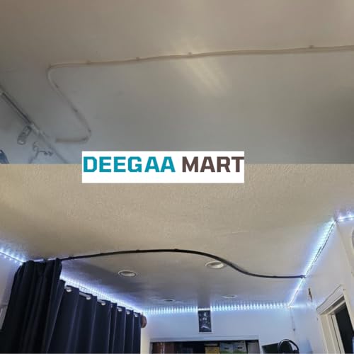 DEEGAA MART Flexible Wall Curtain Track Rail, 6.5 Meter Length, Hospital Curtain Rail, Curved Ceiling Mounted Track for Curtains, Room Divider Curtain Track (White) - Image 5