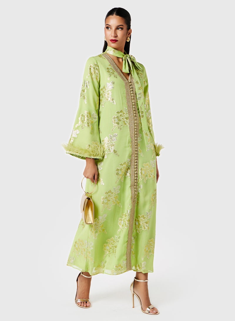 ثريدز باي اجوني فستان قفطان بطبعة زهور - Image 4