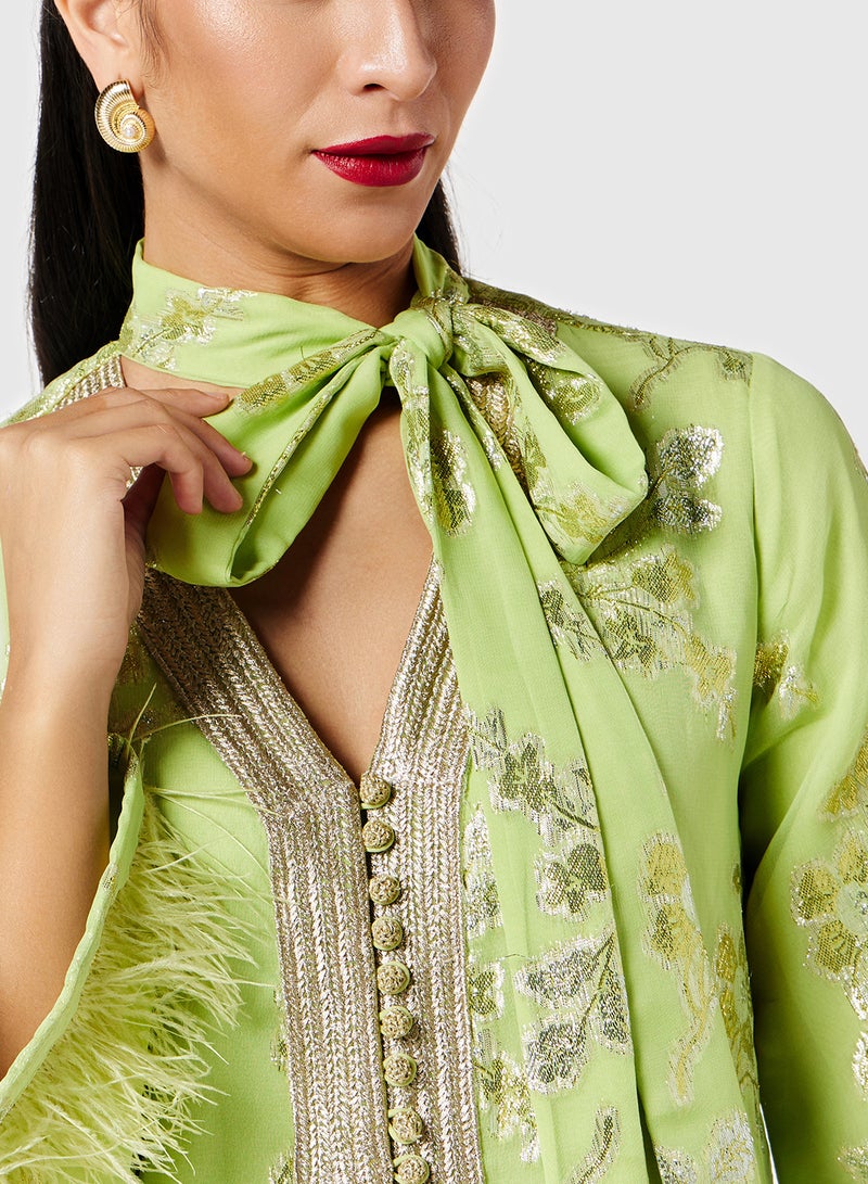 ثريدز باي اجوني فستان قفطان بطبعة زهور - Image 3