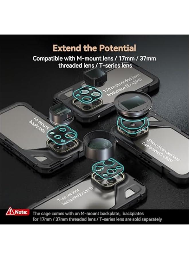 SmallRig Dual Handheld Phone Cage Kit for iPhone 15 Pro, Aluminum Alloy Mobile Video Rig Cage Kit with Wireless Quick Release Dual Handles for Video Recording/YouTube/Live Streaming/Vlog - 4397 - Image 4