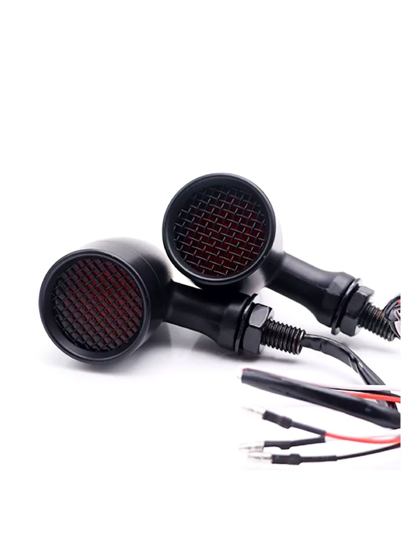 Generic Pair of Aluminum Alloy Motorcycle LED Turn Signal Lights, Black Frame  - Image 4