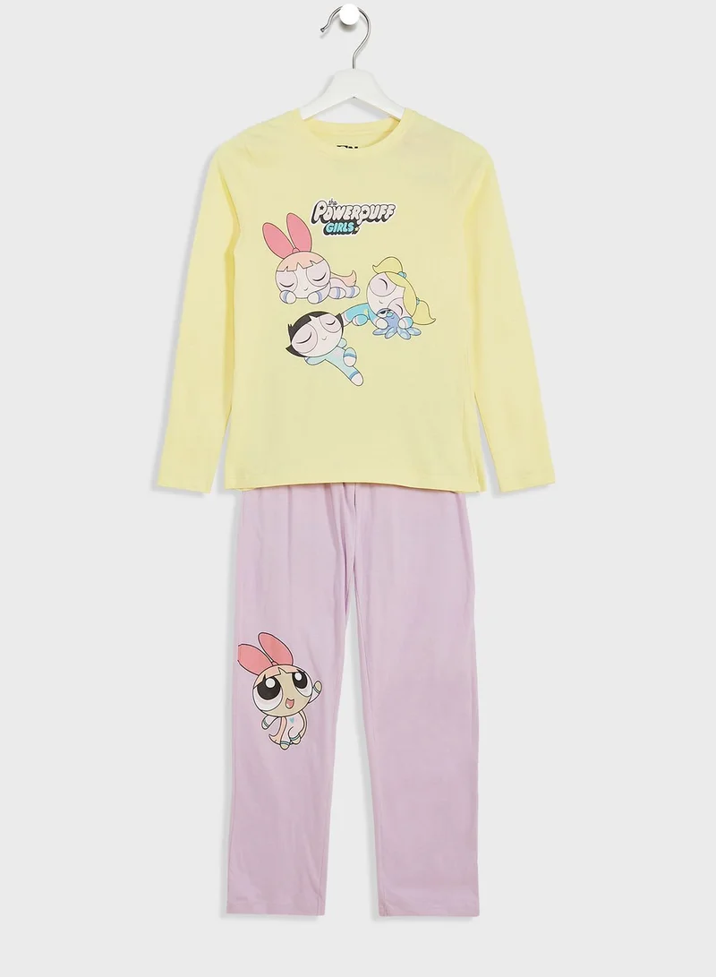 Warner Bros Youth Power Puff Girls Pyjama Set