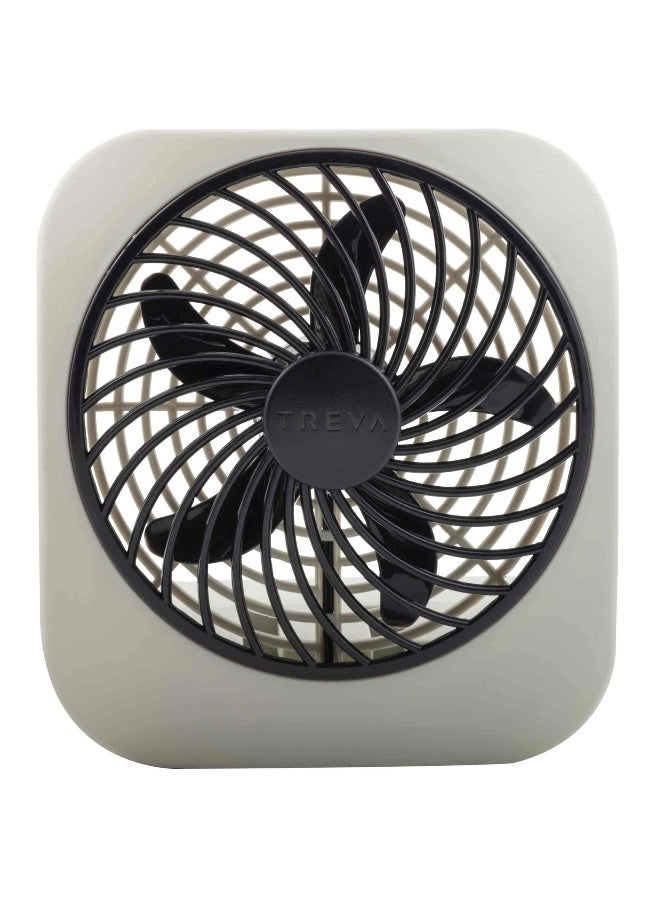 O2COOL Treva 5 Inch Battery Powered Fan Portable Desk Fan 2 Cooling Speeds with Compact Folding & Tilt Design Cubicle Accessories Small Portable (Grey) - Image 2