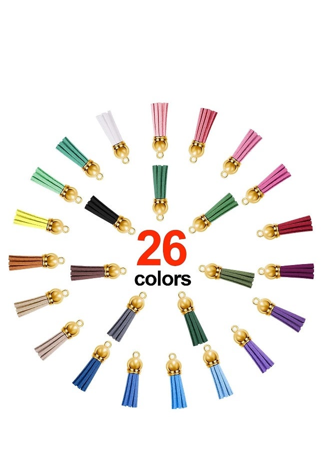 Generic Keychain Hooks and Jump Rings Tassels,150 Pieces Key Acrylic Keyring Blanks Set Including Clear Discs with Chain Coloured Pendants for DIY Projects and Craft, Gold  - Image 2