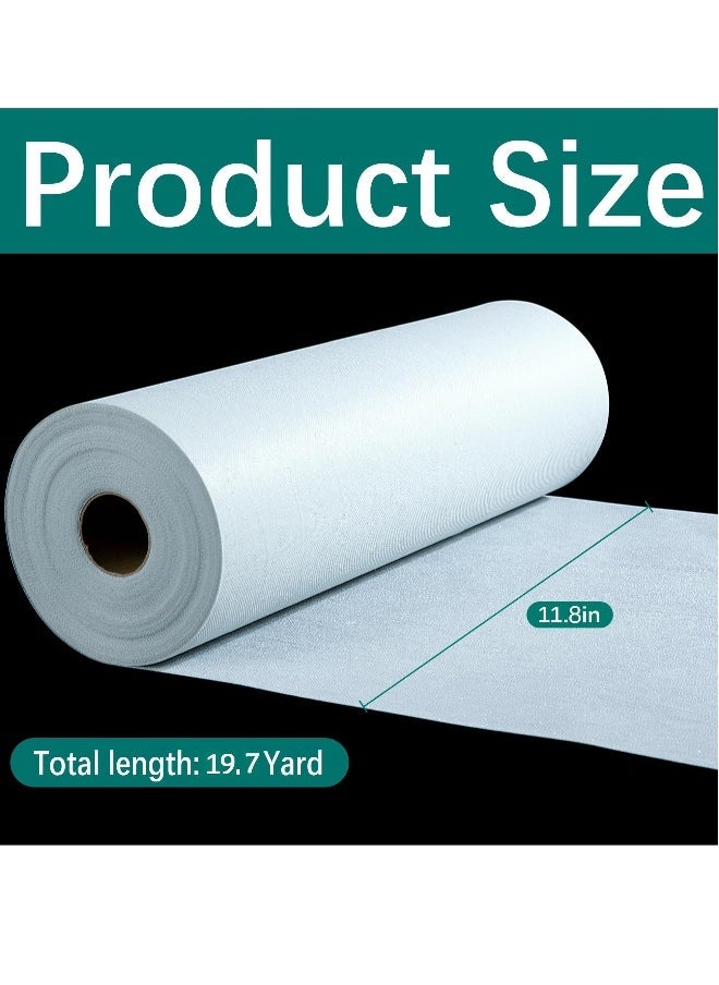 Iron-On Fusible Interfacing for Sewing- Non-Woven Lightweight Apparel Interfacing- 11.8 Inch x 19.7 Yard Fusible Fleece Interfacing for Crafts, Bags, Home Decoration