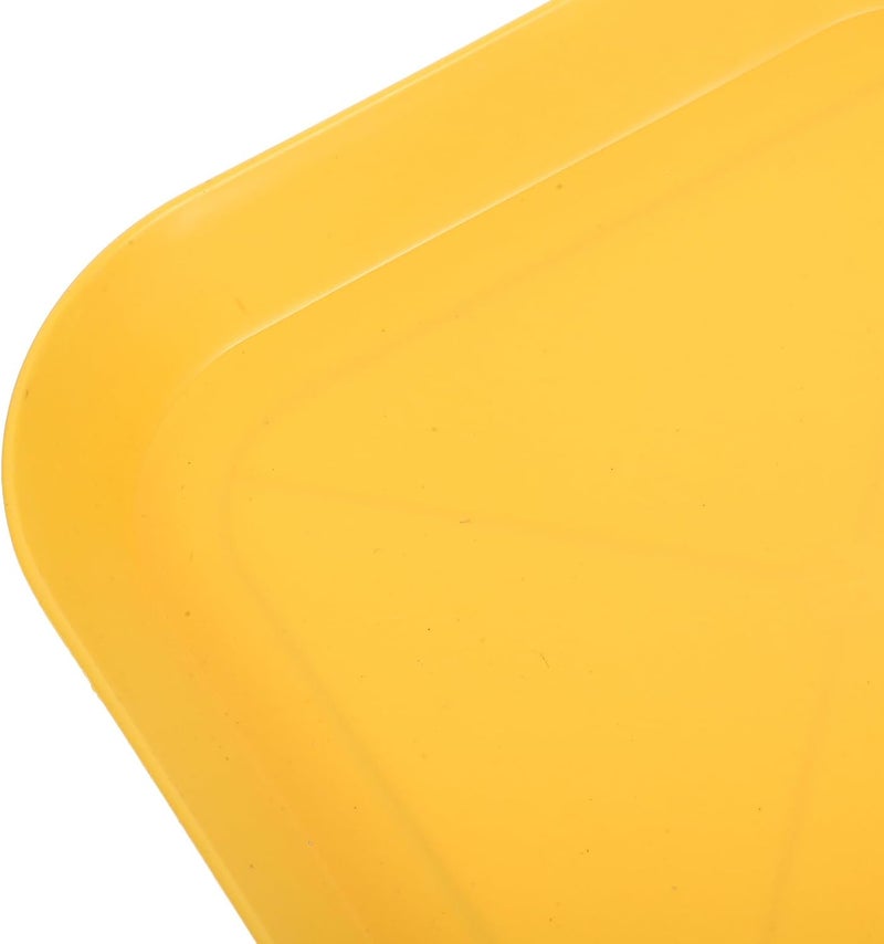 Cat Food Bowls 8pcs Flat Bottom Square Cat Bowls with Base Warm Yellow Shallow Pet Feeding Dish for Kittens - Image 3