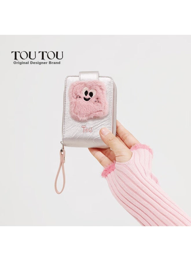 Toutou Key Case, Card Holder, Driver's License Holder, Coin Purse, Clutch, Birthday Gift For Women, 2552 Mountain Spring Silver - Image 1
