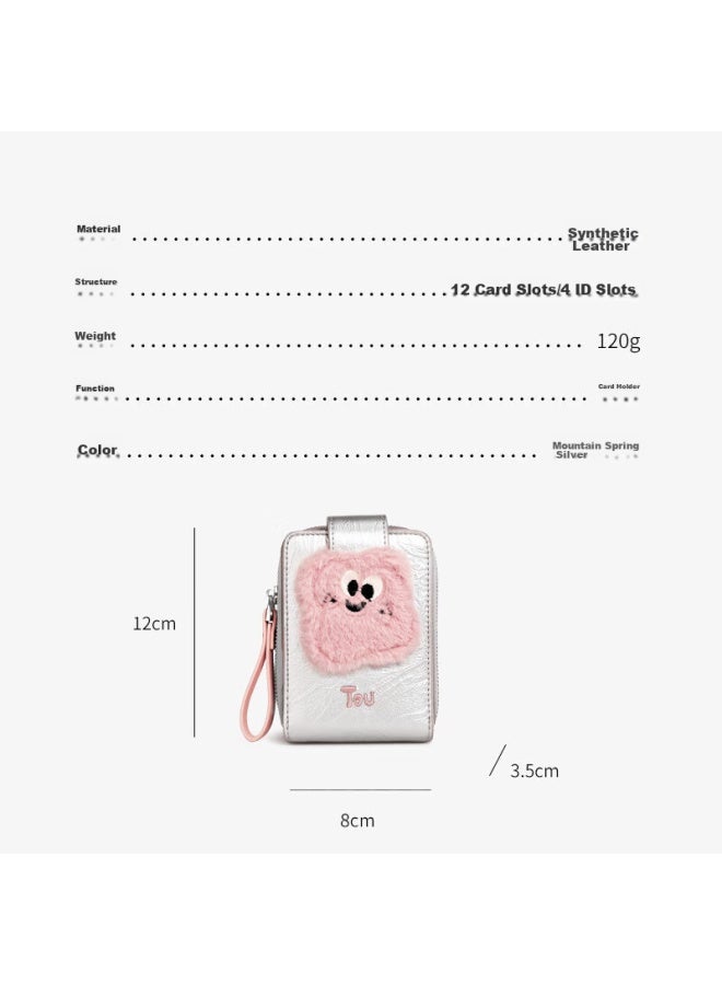 Toutou Key Case, Card Holder, Driver's License Holder, Coin Purse, Clutch, Birthday Gift For Women, 2552 Mountain Spring Silver - Image 2