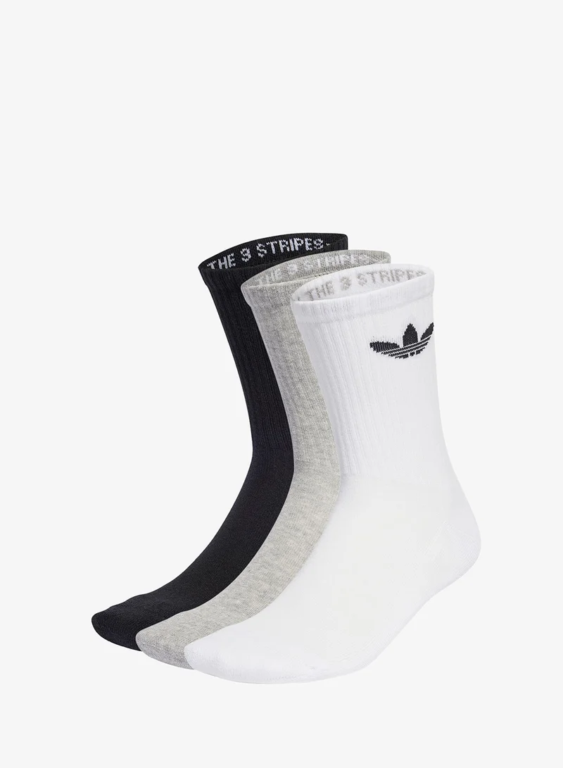 3 Pack Trefoil Cushion Crew Socks