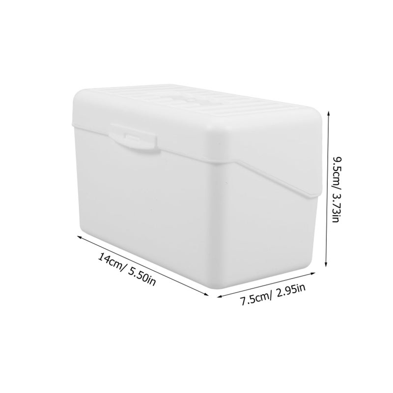 White Business Card Holder Box Portable Office Organizer Storage 14 X 9 5 X 7 5 CM Smooth Polishing Easy Clean - Image 3