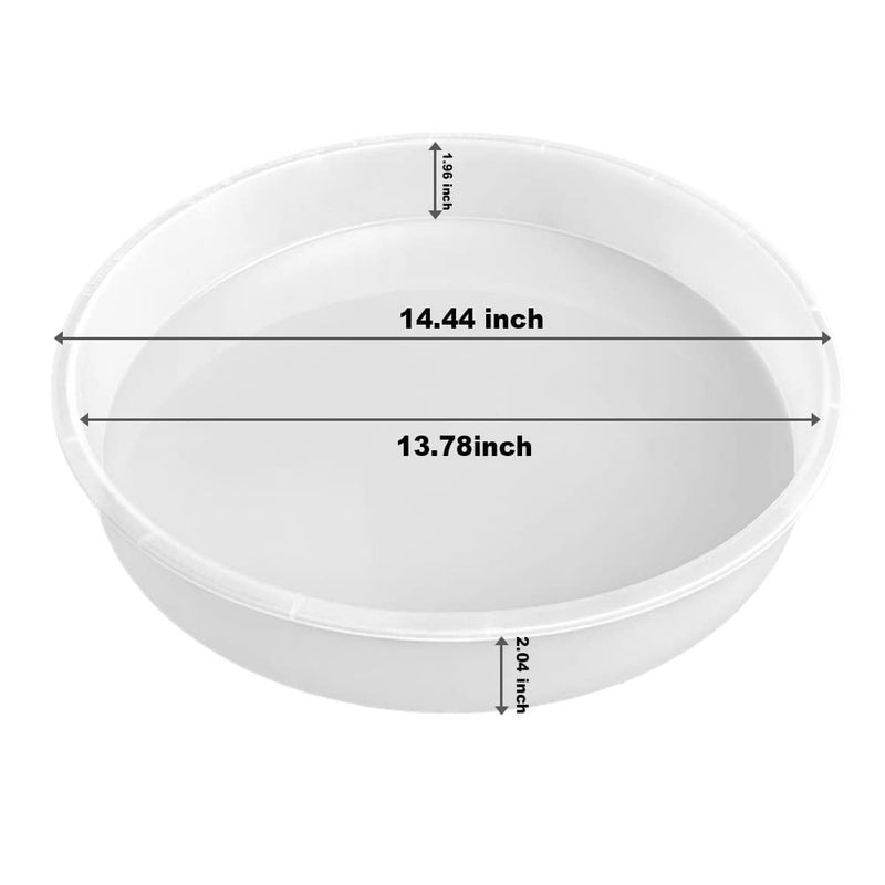 RESINWORLD 14" Round x 2" Deep XL Large Tray Mold, Shiny Silicone Tray Board Table Clock Mold for Epoxy Resin Casting, Floral Preservation Bouquet Resin Mold Home Decor - Image 2
