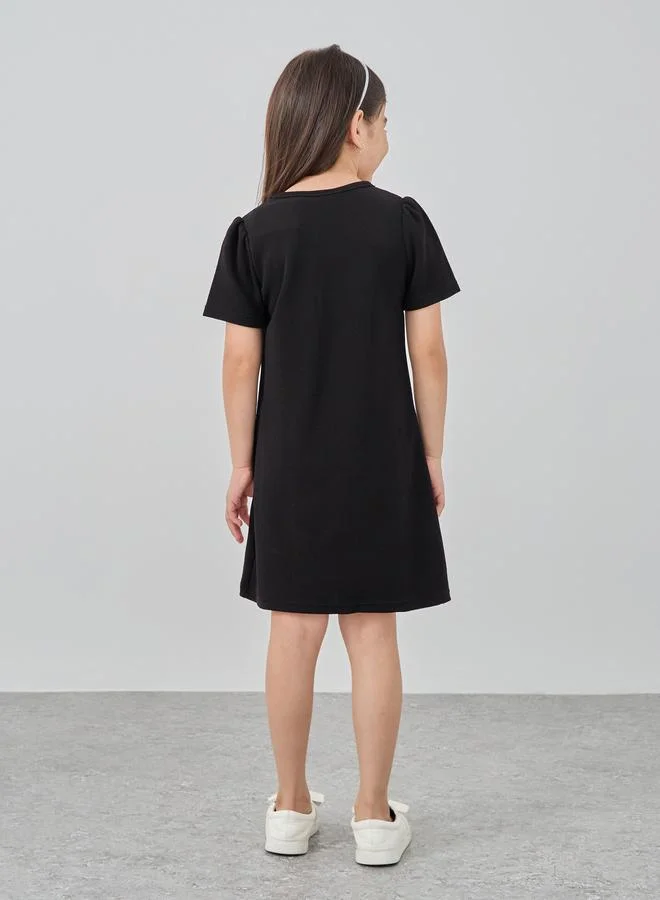 Take Two Take Two Bow Decoration Round Neck Dress
