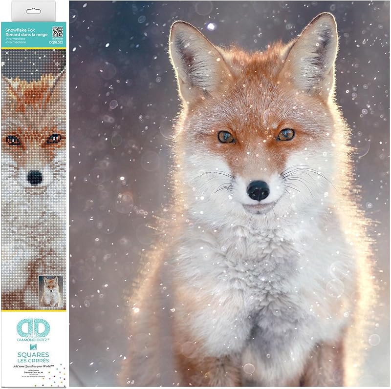 Diamond Dotz Snowflake Fox Diamond Painting Artwork Kit
