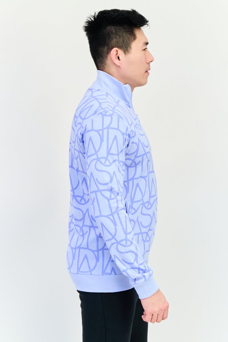 Adidas Men Sportswear Fit Long Sleeve Outdoor Sweatshirt, Blue - Image 3