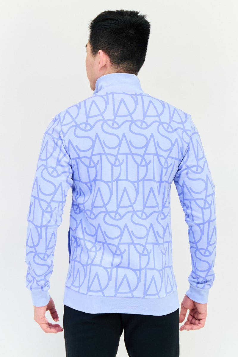 Adidas Men Sportswear Fit Long Sleeve Outdoor Sweatshirt, Blue - Image 4