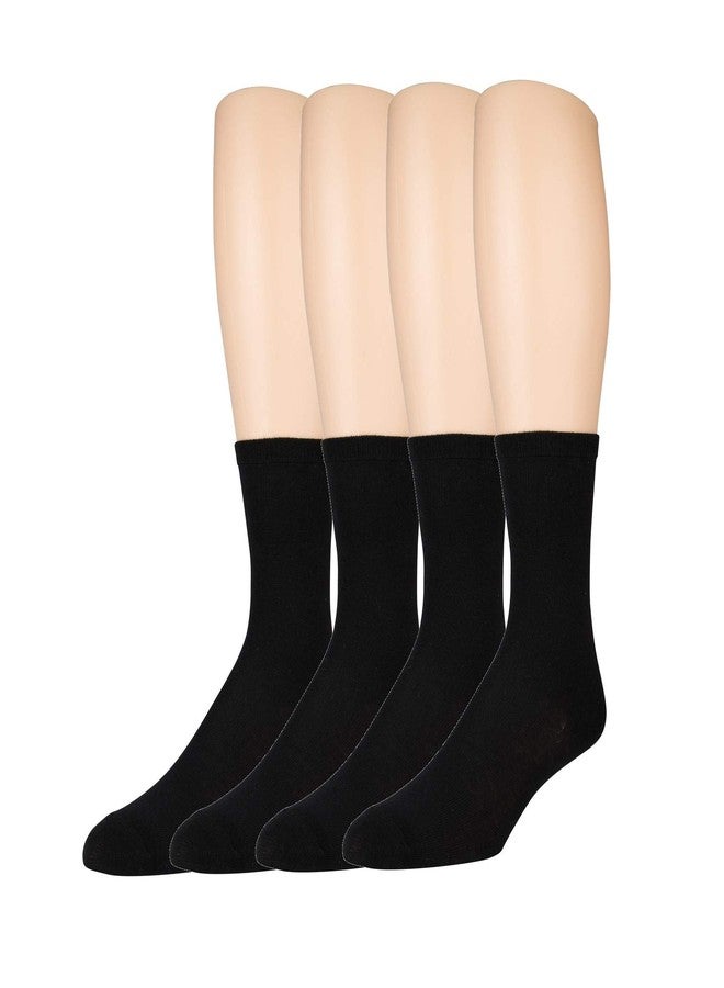 George Women's Dress Crew Socks - Lightweight, Soft Mid-Calf - Size 4-10 (Black)