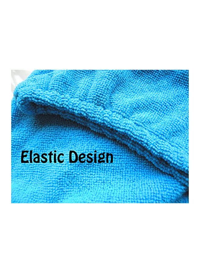 نيبمينينت قطعتان من توربان ومنشفة تلف حول الشعر أزرق 9x24بوصة - Image 4